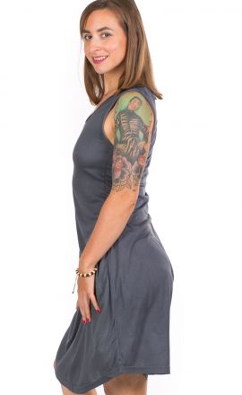 Šaty Abusana – šedé s ornamenty